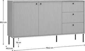 ARIS 2D3S komód, szürke
