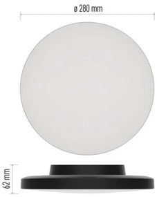 LED Fürdőszobai mennyezeti lámpa LED/15W/230V 3000/4000/5700K IP55 fekete