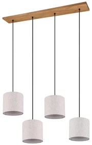 Bézs függőlámpa textil búrával Elmau – Trio