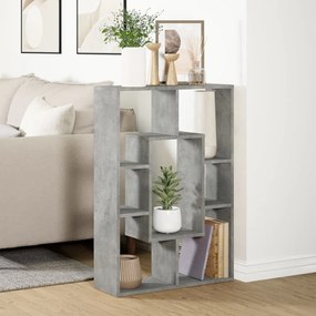 betonszürke szerelt fa könyvespolc 63 x 20 x 90 cm
