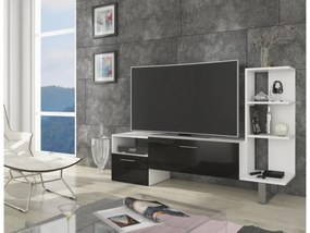 BEST 01 tv szekrény (fehér fekete fényes)