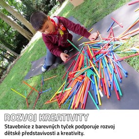 Kreatív gyerek modellező építőjáték - összerakható pálcikák - 500 darab