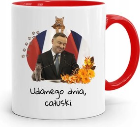 Piros Elnöki Bögre Andrzej Duda Pis Egészség felirattal