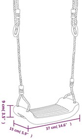 2 db kék polietilén hinta kötéllel 37 x 15 cm