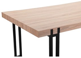 Natúr színű étkezőasztal tölgyfa dekoros asztallappal 90x160 cm Azuma – Støraa