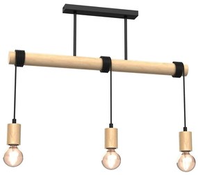 Felületre szerelhető csillár VIGA 3xE27/60W/230V fa