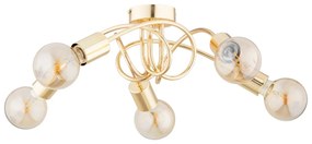 Felületre szerelhető csillár FARTA 5xE27/15W/230V arany