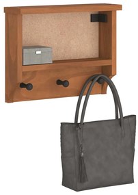 SANDNES tömör fenyőfa falra szerelt kabátállvány 45x12x35 cm