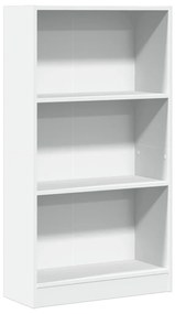 fehér szerelt fa könyvespolc 60 x 24 x 109 cm