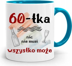 Kék Bögre Születésnapi Ajándék 60 60-es 60-as évek fotónyomtatással