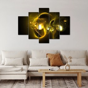 Absztrakt kép sárga gömbök (150x105 cm)