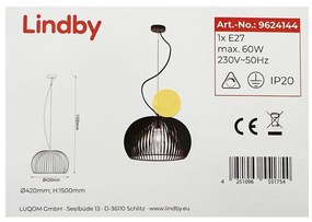 Lindby Lindby - Csillár zsinóron JURSA 1xE27/60W/230V LW0754