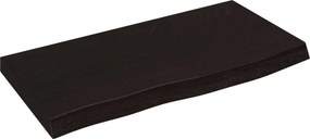 vidaXL sötétbarna kezelt tömör fa fürdőszobai pult 60x30x(2-4) cm