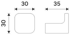 NIMCO MAC 29054-90 - Fali kampó MAYA matt fekete
