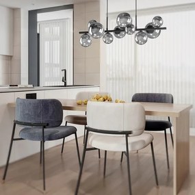 ONLI - Csillár zsinóron PALOMA 10xG9/10W/230V fekete/füstös