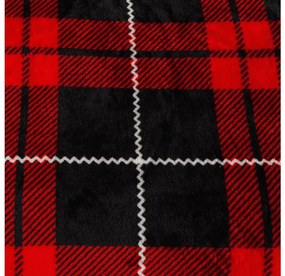 Mikroplüss pléd ALBURY, piros Méret: 160 x 200 cm