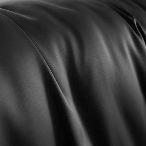 Fekete kétszemélyes szatén ágyneműhuzat 200x200 cm Silky Soft – Catherine Lansfield