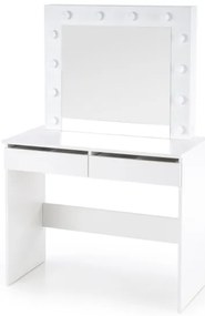 Öltözködő asztal LED világítással HOLLYWOOD 140x94 cm fehér