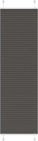 vidaXL pliszírozott redőny fekete 65x200 cm szövetszélesség 64,4 cm