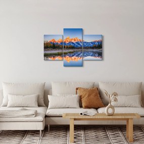 A havas hegycsúcsok képe (90x60 cm)