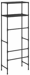 2 szintes fekete vas wc feletti tárolóállvány 53,5x28x143 cm