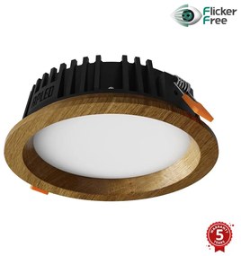 APLED - LED Lámpa RONDO WOODLINE LED/6W/230V 3000K átm. 15 cm tölgy tömör fa