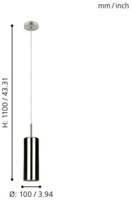 Eglo 98696 - Csillár zsinóron SELVINO 1xE27/15W/230V