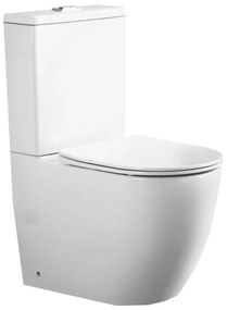 Eros ES OVAL monoblokk WC - perem nélküli - WC ülőkével komplett