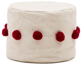 Piros-bézs puff Manua – Kave Home