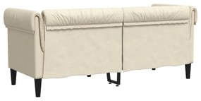 vidaXL 2 személyes vászon Chesterfield kanapé