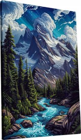 Vászonkép Festői Hegyi Tájkép otthon nappali szoba 40x60