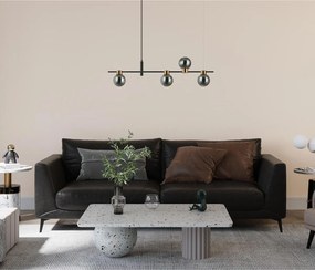 Italux modern függeszték bletter fekete füstös itxpnd-5225-4-bk-sg