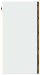 2 db antik fa színű szerelt fa függő szekrény 50 x 31 x 60 cm