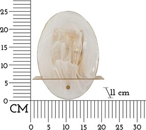 Aranyszínű üveg fali lámpa Portlan – Mauro Ferretti