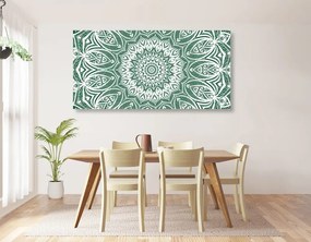Kép harmónia Mandala zöld alapon