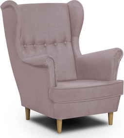 MALMO Füles fotel Rózsaszín