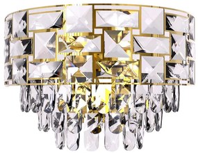 MILAGRO ML8893 LUXURIA Kristály Fali Lámpa Arany E14 IP20