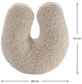 Világosbarna buklé párna gyerek kanapéhoz U – Wigiwama