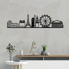 European fém fali dekoráció, 120×29 cm