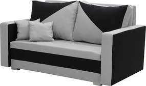ASTRA1 Kétszemélyes kinyitható kanapé Ezüst/fekete