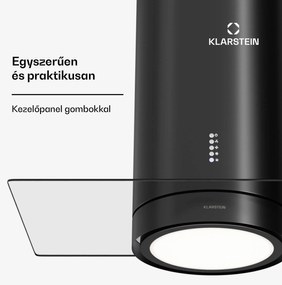 Klarstein Beretta Premium Smart, sziget páraelszívó, 544 m³/h, alkalmazás, elszívás/légkeringetés, LED, aktívszenes szűrő