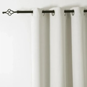 Fehér-krémszínű OXFORD függöny 140x250 cm Felfüggesztés: Fém gyűrűk