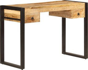 vidaXL tömör mangófa íróasztal 2 fiókkal 110 x 50 x 77 cm
