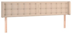 cappuccino színű műbőr LED-es fejtámla 203x16x78/88 cm