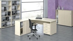 Szekrény, 3 rendező magas, tolóajtós, polcos, MAYAH Freedom SV-13, juhar (IBXSZ13J)