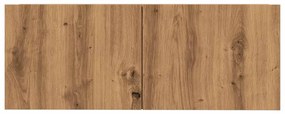 2 db kézműves tölgy falra szerelhető TV-szekrény 80x30x30 cm
