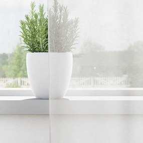 2 db fehér voile függönyök rúd zsebekkel