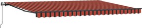 Behúzható napellenző narancssárga és barna 500 × 300 cm