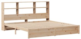 tömör fenyőfa könyvespolcos ágy matrac nélkül 200 x 200 cm