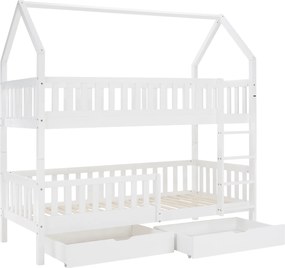 Montessori emeletes ágy, fehér, VENITA TYP 2